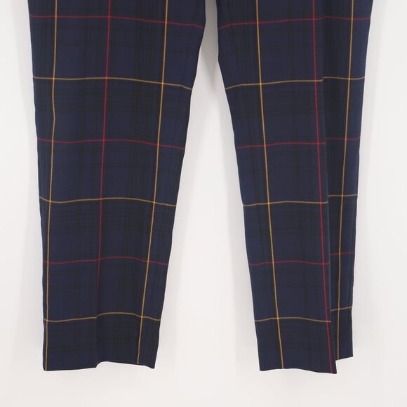 NWT TOMMY HILFIGER Radcliffe Pant Windowpant Plaid Ankle Slim Leg Navy Size 14 - Picture 7 of 12